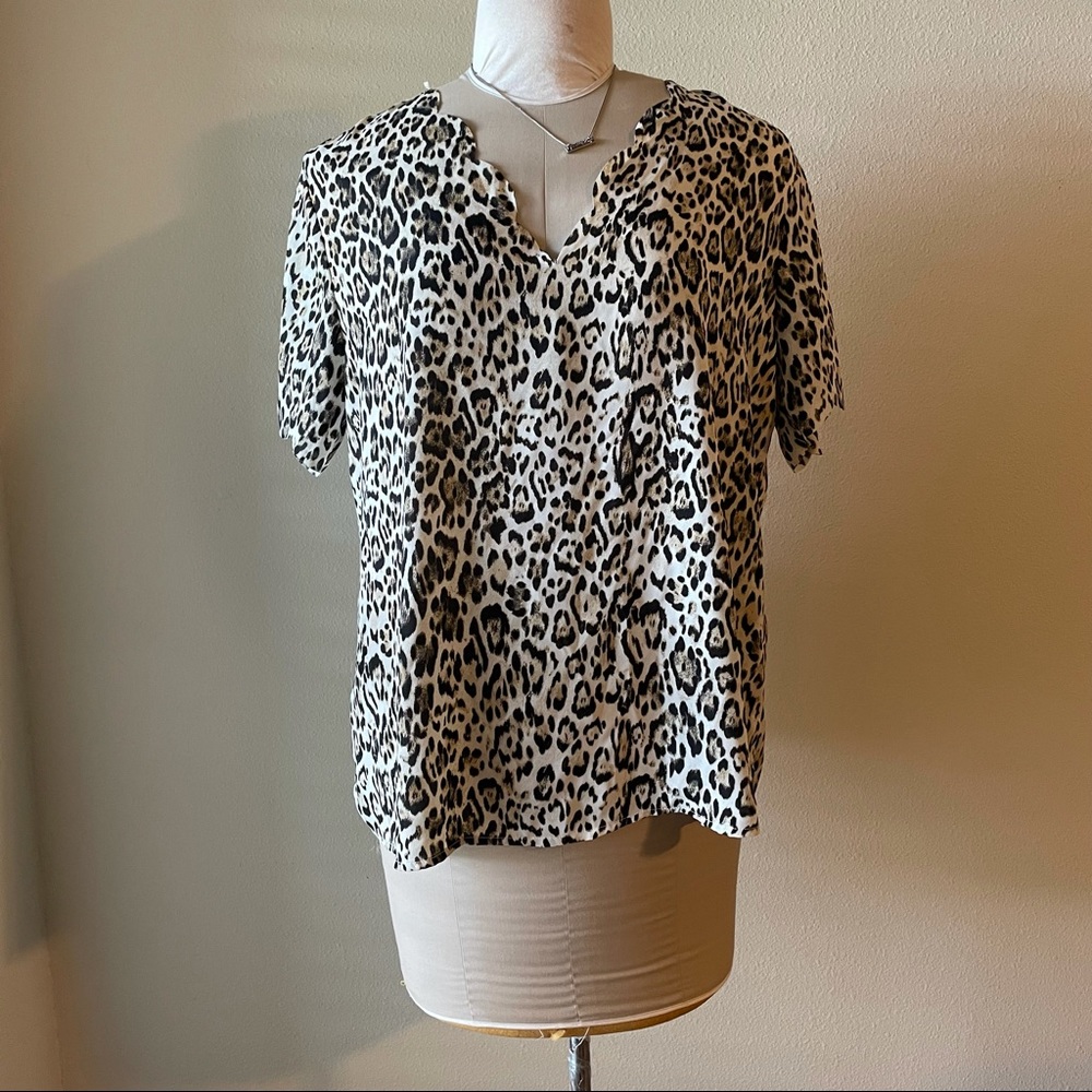 Nine Britton Animal Print Blouse
